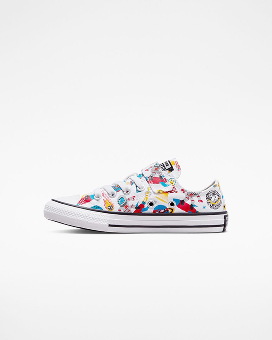 Chlapecké Boty Nízké Converse Chuck Taylor All Star Easy-On Space Cruiser Bílé Červené | CZ FSYE71